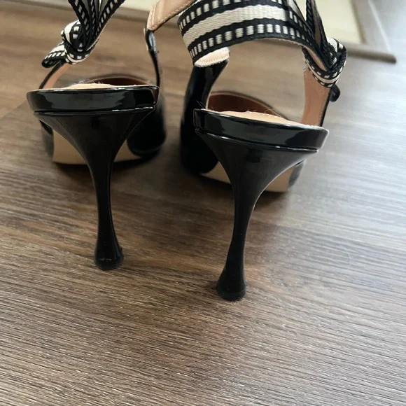 Steve Madden BRI Black Patent Slingback Heels Sz 11 - Picture 4 of 8